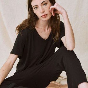 The Great Almost Black Jersey Crop Pant XS X-Small 0